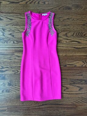 the clothing company Hot Pink Embellished mini dress